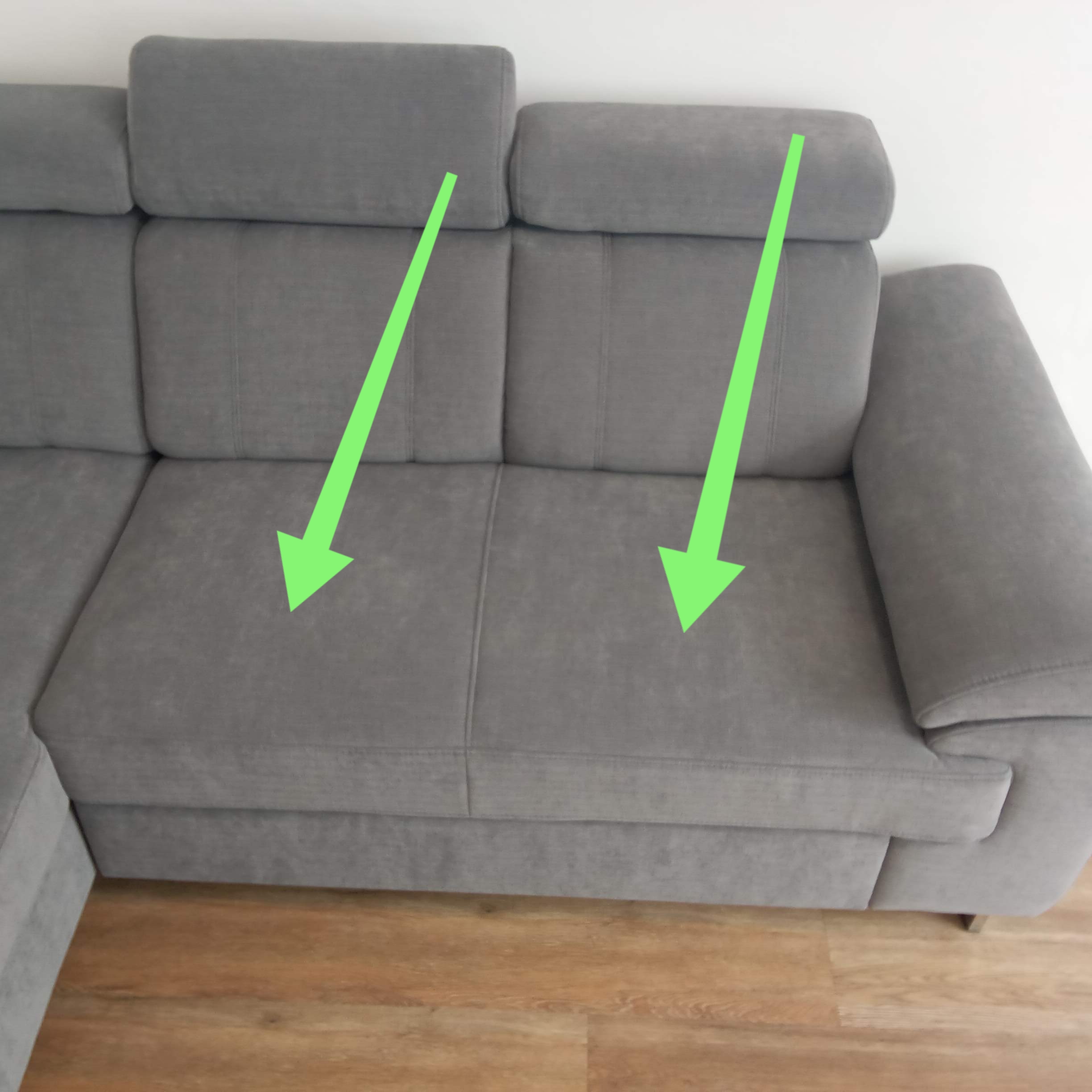 Sedačka po opravě - opravené sedáky